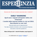 Early warning, seminario il 28 giugno per individuare nei bilanci i segnali anticipatori della crisi d’impresa