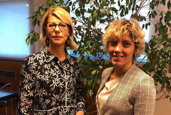Da sinistra, Federica Seganti, presidente di Friulia spa e Barbara Zilli, Assessore alle Finanze