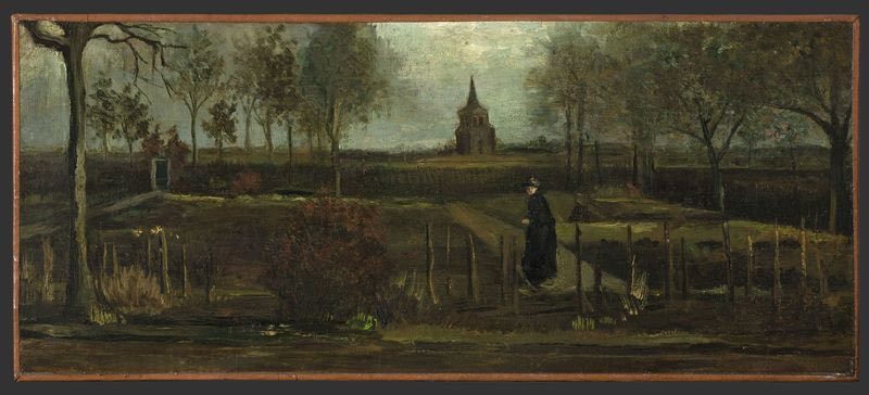 Vincent van Gogh, The Parsonage Garden a Nuenen in primavera, 1884.Fotografo HANDOUT  Marten de Leeuw  EPA-EFE  Shutterstock