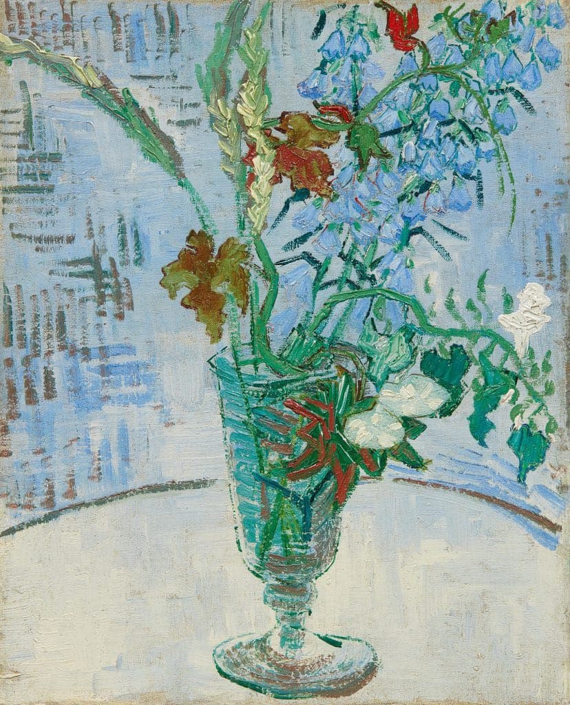Vincent Van Gogh, Fleurs dans un verre (1890). Per gentile concessione di Sotheby's.