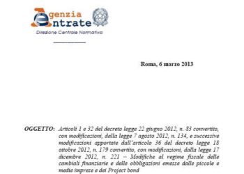 Circolare Agenzia delle Entrate minibond
