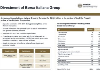 Via libera della Ue al merger Refinitiv-London Stock Exchange. Più vicino il passaggio di Borsa Italiana a Euronext