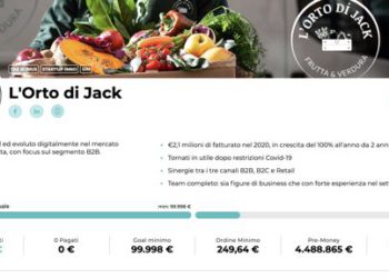 Parte con il turbo la campagna di equity crowdfunding de L’Orto di Jack, operatore digitale del settore ortofrutta