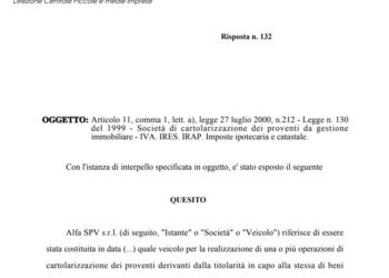 Cartolarizzazioni immobiliari, i primi commenti dell’Agenzia delle Entrate alle nuove norme