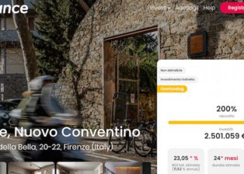 A ruba progetto immobiliare a Firenze, raccolti su Walliance 2,5 mln euro  in 5 giorni