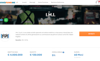 Imi Montaggi Industriali quota un minibond da 4 mln euro sul portale CrowdFundMe per finanziare un’acquisizione