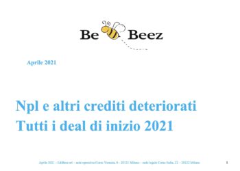 Transazioni su crediti deteriorati a quota 3 mld euro in 4 mesi. Di questi oltre il 32% su UTP. Il Report di BeBeez