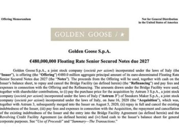 Golden Goose rifinanzia il debito del buyout di Permira con un bond da 480 mln euro