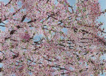 I dipinti dei fiori di ciliegio di Damien Hirst, un’ode sentimentale alle gioie della primavera, sono ora in mostra a Parigi