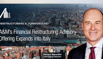 Jacopo Barontini nominato managing director della nuova practice financial restructuring advisory di Alvarez & Marsal in Italia