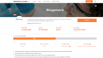 Biogenera nuova campagna di equity crowdfunding in vista della quotazione su Euronext
