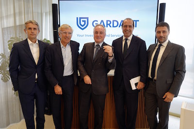 Da sinistra, Iacopo De Francisco, Panfilo Tarantelli, Flavio Valeri, Guido Lombardo e Mirko Briozzo