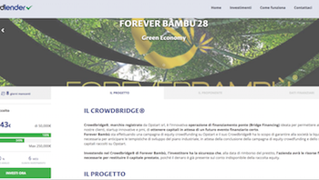Adesso in crowdfunding si raccolgono anche i bridge loan. Già oltre il target la prima campagna su Opstart per Forever Bambù