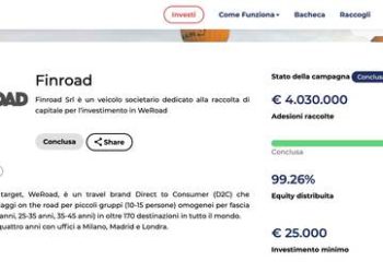 WeRoad incassa round da 13,5 mln euro. Di questi, 4 mln euro in equity crowdfunding su BacktoWork, grazie a club deal con Intesa Sanpaolo Private Banking