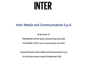 Inter si prepara al rifinanziamento del bond da 375 mln euro. Dopo aver convertito a riserva di capitale 132 mln euro di prestiti soci nel passato esercizio