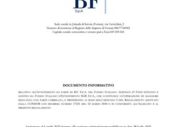 CDP Equity cede il 17,5% di BF e sottoscrive 40 mln euro nel fondo Agritech&Food di FII sgr, che intanto riduce il target di raccolta a 300 mln euro con hard cap a 350 mln