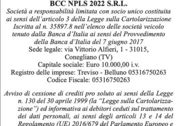 BCC Banca Iccrea cartolarizza con GACS 650 mln euro di NPL per 71 banche. E’ la sesta operazione dal 2018