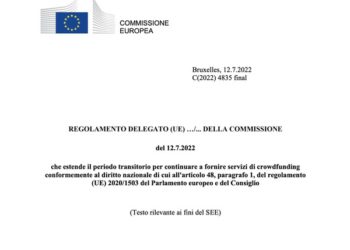 Crowdfunding, la Commissione UE dà un altro anno per adeguarsi al nuovo Regolamento. Bene per l’Italia, che era in gran ritardo
