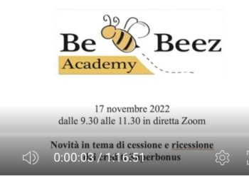 Disponibili il video e le slide dell’appuntamento di BeBeez Academy su novità in tema di cessione e ricessione dei crediti Superbonus