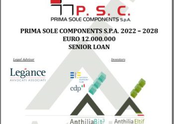 Anthilia Capital Partners finanzia con 12 mln euro i piani di sviluppo di Prima Sole Components