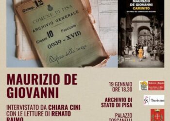 Maurizio de Giovanni ospite dell’Archivio di Stato di Pisa