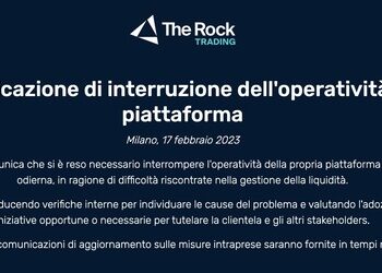 L’exchange italiano di cripto The Rock Trading sospende l’attività