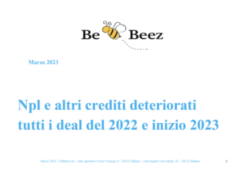 Nel 2022 il 30% del valore lordo dei crediti deteriorati passati di mano è stato di UTP. Emerge dall’ultimo report NPE di BeBeez