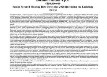 Il gruppo parmense Bormioli Pharma (Triton Capital) prezza nuovo bond a tasso variabile per 350 mln euro con scadenza a maggio 2028