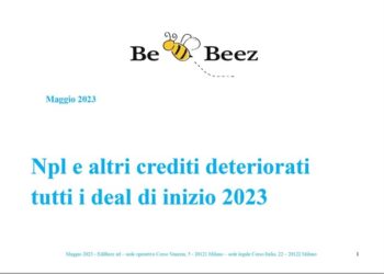 Crediti deteriorati, soltanto 2,9 mld euro di transazioni in 5 mesi. Di queste ben 2 mld riguardano UTP. Il report di BeBeez