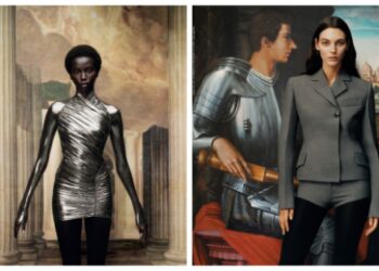 Basandosi sulle sue origini fiorentine, Ferragamo ha messo in scena la sua nuova campagna di Tyler Mitchell grazie ai capolavori rinascimentali della Galleria degli Uffizi