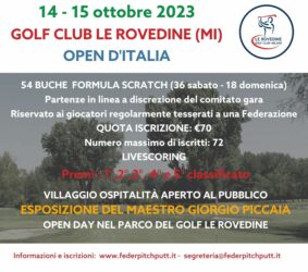 Piccaia espone in occasione del XIX Open d’Italia di Pitch&Putt – 14 e 15 ottobre 2023 G.C Le Rovedine – Opera (Mi)