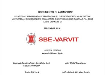 SBE-Varvit al debutto domani su Euronext Growth Milan con una capitalizzazione di 975 mln euro