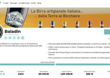 Il birrificio cuneese Baladin ha raggiunto, in una campagna di crowdfunding, il suo obiettivo di 5 mln in soli 6 giorni