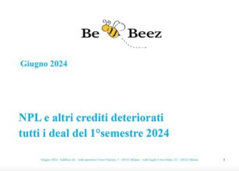 NPE, soltanto poco più di 2 mld euro di transazioni nel primo semestre 2024. Il report di BeBeez