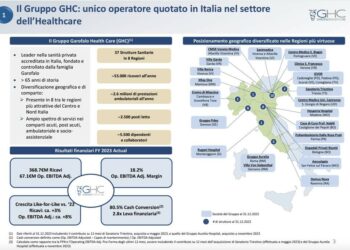 Garofalo Health Care si assicura pacchetto di finanziamenti da 275 mln euro. Incluso bond da 50 mln