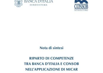 Cripto-asset, Bankitalia vigilerà su sistemi di pagamento e Consob sugli abusi di mercato