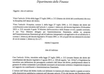 Abuso del diritto, chiarimenti dal MEF con un nuovo atto di indirizzo che può avere impatto sui deal di private equity