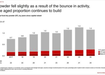 Fondi di buyout, dry powder in leggero calo a 1.200 mld $ e asset in gestione gestione giù a 4.700 mld nel mondo. Il Report di Bain & Company