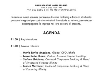 Illimity e BeBeez vi aspettano il 13 maggio per parlare di factoring e structured finance. Ecco il programma