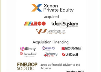 Xenon Private Equity dà via a Cromia, nuovo polo industriale nella verniciatura, acquisendo Arco, Ideal System e VP Verniciatura