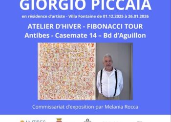 Prosegue il Fibonacci Tour dell’artista Giorgio Piccaia nel suo Atelier d’Hiver a Vieil Antibes