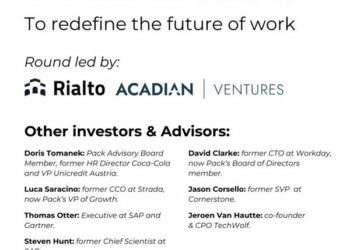 Pack incassa nuovo round da 5,8 mln euro. Lo guidano Acadian Ventures e Rialto I