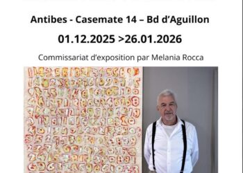 Si chiuderà il 26 gennaio la tappa di Vieil Antibes del Fibonacci Tour dell’artista Giorgio Piccaia nel suo Atelier d’Hiver