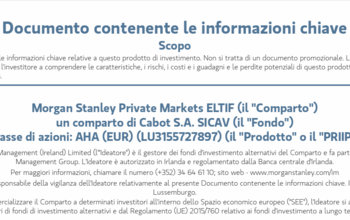 Arriva anche in Italia il Morgan Stanley Private Markets ELTIF